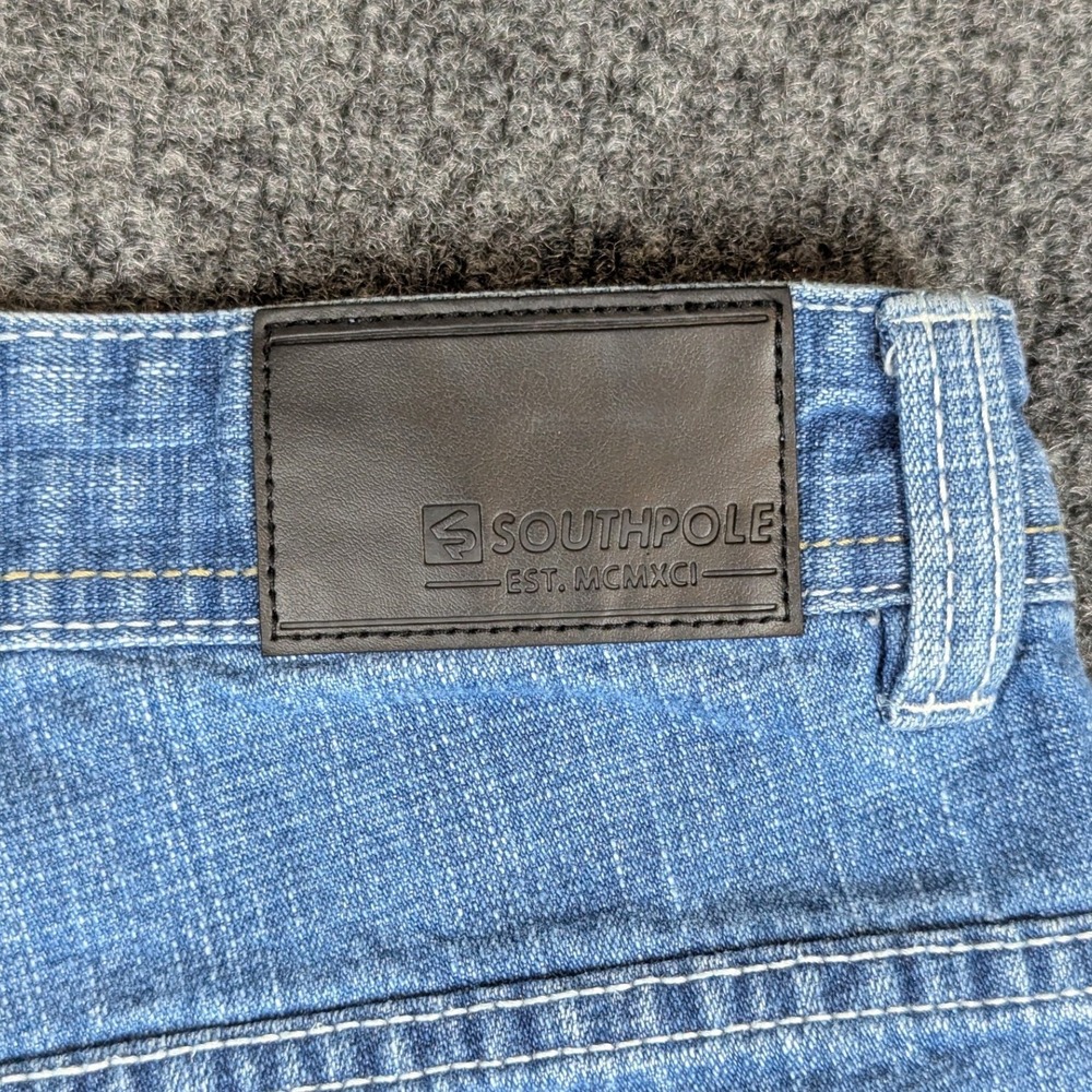 Southpole Relaxed Fit Denim Shorts Light Wash Blue Mens Size 32 Y2K Streetwear - Picture 7 of 14